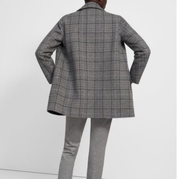 Theory Clairene Weston Plaid Wool/Cashmere Jacket - Picture 6 of 9